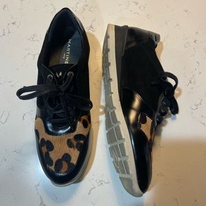 Black and Leopard Martinelli Fashion Sneakers 8.5